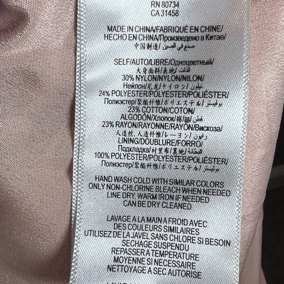 BCBGeneration peachy pink blush lace floral backless dress size 6 - Picture 9 of 9